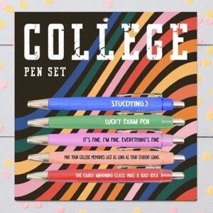 BRAND NEW WITH TAGS College Survival Pen Set